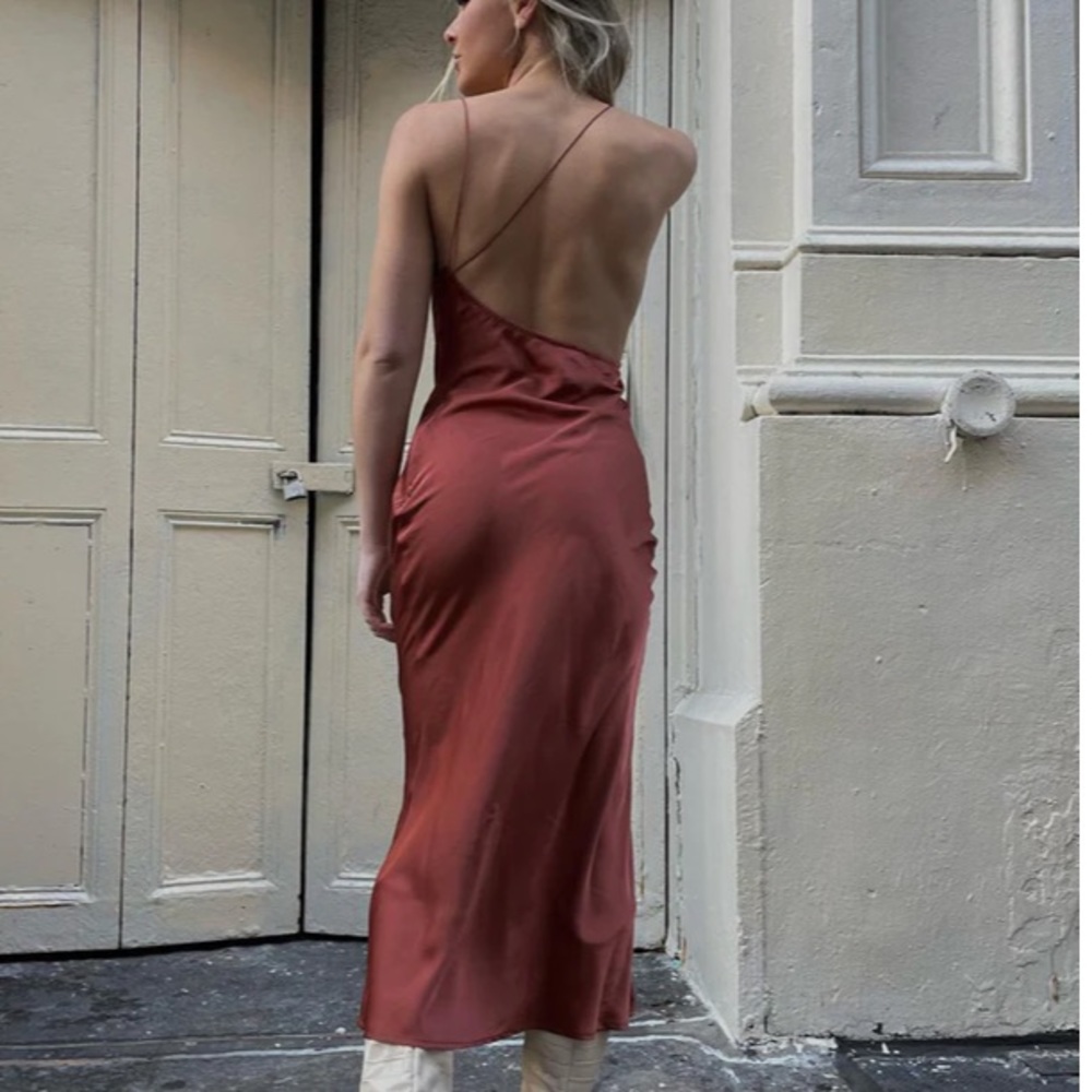 Satin Midi Dress